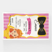 Pink Princess Birthday Invite | Zazzlemade Banner (Horizontal)