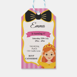 Pink Princess Birthday Invite | Zazzlemade Geschenkanhänger