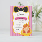 Pink Princess Birthday Invite | Zazzlemade RSVP Karte (Stehend Vorderseite)