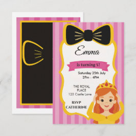 Pink Princess Birthday Invite | Zazzlemade RSVP Karte