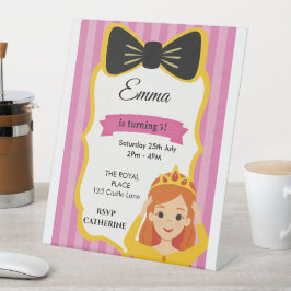 Pink Princess Birthday Invite | Zazzlemade Sockelschild