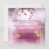 Pink Princess Carriage verzauberte Süße 16 Einladung (Rückseite)