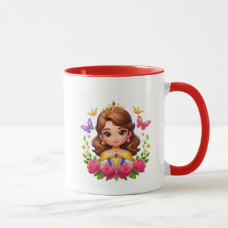 Pink Princess Crown Cup Tasse