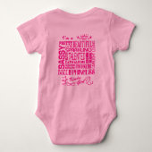 Pink Princess Crown - Kinda Girl Baby Strampler (Rückseite)