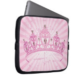 Pink Princess Crown Laptop Sleeve Schutzhülle (Vorne Rechts)