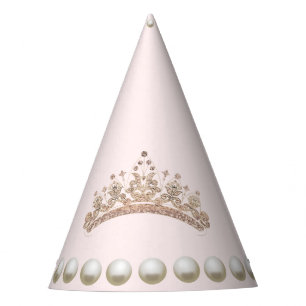 Pink Princess Crown Party Hat Partyhütchen