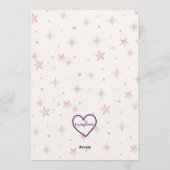 Pink Princess Doll, 3rd Birthday Einladung (Rückseite)