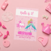 Pink Princess Doll, 3rd Birthday Einladung