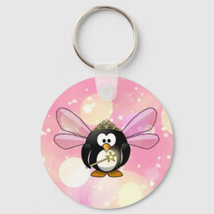Pink Princess Fairy Penguin Schlüsselanhänger