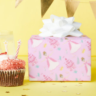 Pink Princess Fantasy Birthday Party Geschenkpapier