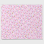 Pink Princess Fantasy Birthday Party Geschenkpapier (Flach)