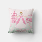 Pink Princess Fantasy Birthday Party Kissen (Vorderseite)