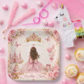 Pink Princess Geburtstag Pappteller (Party)