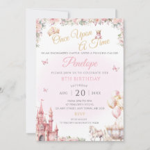 Pink Princess Geburtstagsparty lädt Fairy Tale ein