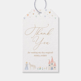 Pink Princess Girl Birthday Party Gift Tags Geschenkanhänger