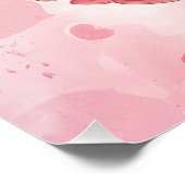 Pink Princess Girl Geburtstagswillkommen Poster (Ecke)