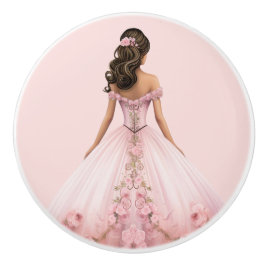 Pink Princess Girl's Girly Ceramic Knob Keramikknauf