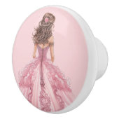 Pink Princess Girl's Girly Ceramic Knob Keramikknauf (Rechts)