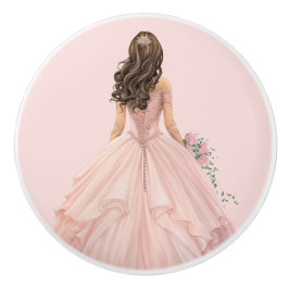 Pink Princess Girl's Girly Ceramic Knob Keramikknauf