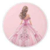 Pink Princess Girl's Girly Ceramic Knob Keramikknauf (Vorderseite)