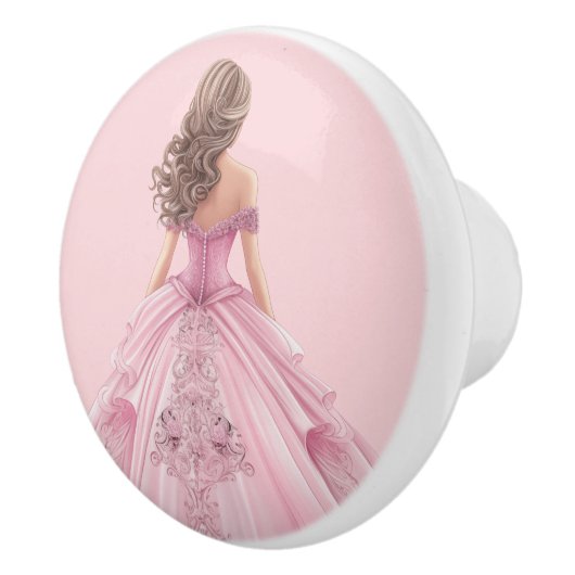 Pink Princess Girl's Girly Ceramic Knob Keramikknauf (Rechts)