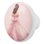 Pink Princess Girl's Girly Ceramic Knob Keramikknauf (Rechts)