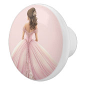 Pink Princess Girl's Girly Ceramic Knob Keramikknauf (Rechts)