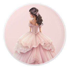 Pink Princess Girl's Girly Ceramic Knob Keramikknauf