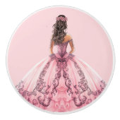 Pink Princess Girl's Girly Ceramic Knob Keramikknauf (Vorderseite)
