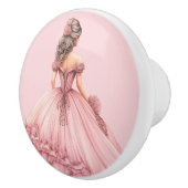 Pink Princess Girl's Girly Ceramic Knob Keramikknauf (Rechts)