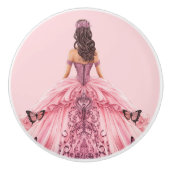 Pink Princess Girl's Girly Ceramic Knob Keramikknauf (Vorderseite)