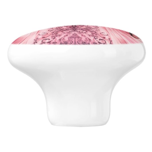 Pink Princess Girl's Girly Ceramic Knob Keramikknauf (Seitenansicht)