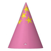 Pink Princess Gold Star Party Hat Partyhütchen (Links)