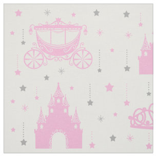 Pink Princess Hanging Stars Girl Stoff