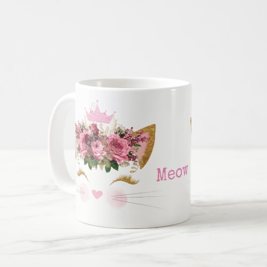Pink Princess Kitty Tasse (Vorderseite Links)