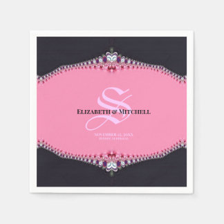 Pink Princess Lace Special Day Engagement Wedding Serviette