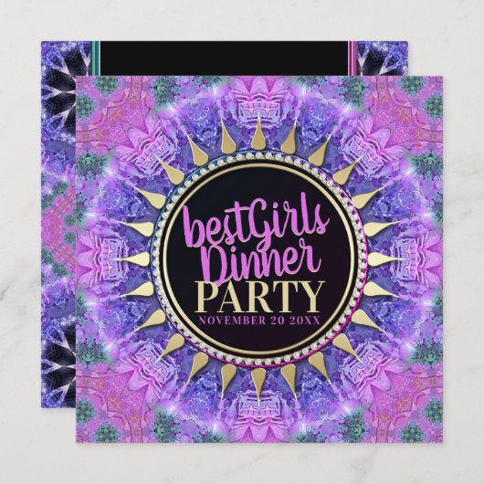 Pink Princess Mittelalterliches Best Western Girls Einladung (Vorne/Hinten)