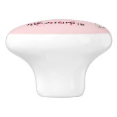 Pink Princess Monogram Tiara Girly Ceramic Knob Keramikknauf (Seitenansicht)
