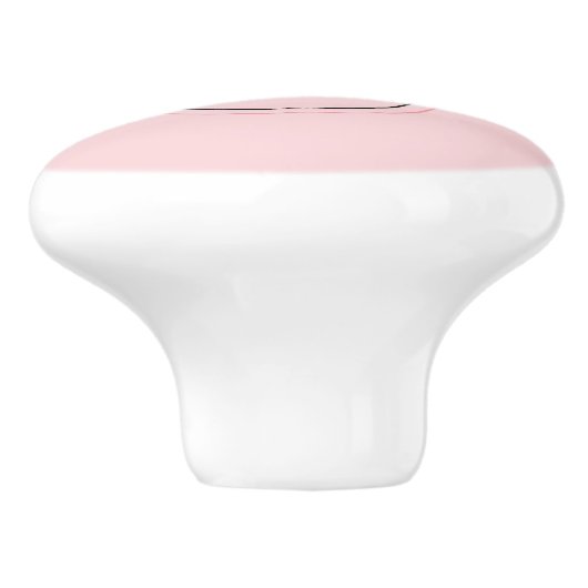 Pink Princess Monogram Tiara Girly Ceramic Knob Keramikknauf (Seitenansicht)