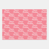 Pink Princess Name & Princess Crowns Geschenkpapier Set (Vorderseite)