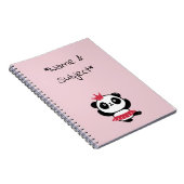 Pink Princess Panda Notebook Notizblock (Rechte Seite)