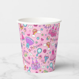 Pink Princess Paper Cup Pappbecher