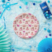 Pink Princess Pattern Pappteller (Party)