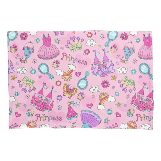 Pink Princess Pillowcase (Paarung) Kissenbezug (Vorderseite-Links)