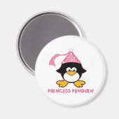Pink Princess Pinguin Magnet (Vorderseite/Rückseite)