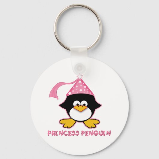 Pink Princess Pinguin Schlüsselanhänger (Vorderseite)