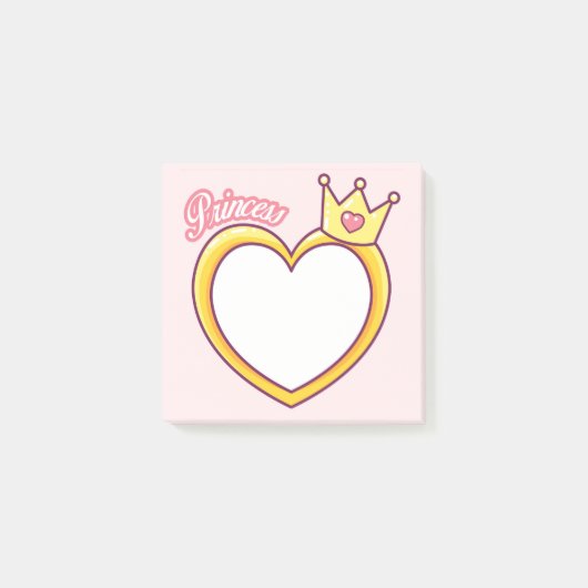 Pink Princess Post-It-It-Notes Post-it Klebezettel (Vorderseite)
