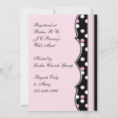 Pink Princess Shoes Einladung (Rückseite)