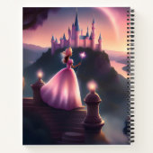 Pink Princess Spiral Notebook - Bezaubernd Notizblock (Rückseite)