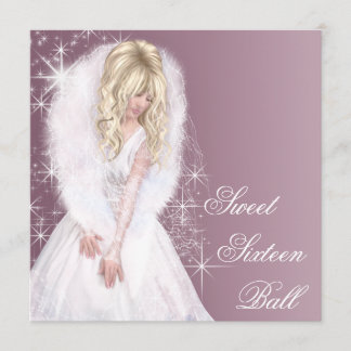 Pink Princess Sweet 16 Geburtstagsparty Einladung
